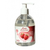 Лубрикант на водной основе Love Protection Raspberry с ароматом малины - 300 мл. - Lola Games - купить с доставкой в Петропавловске-Камчатском