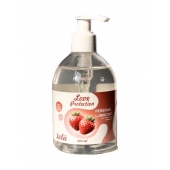 Лубрикант на водной снове Love Protection Strawberry с ароматом клубники - 300 мл. - Lola Games - купить с доставкой в Петропавловске-Камчатском