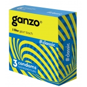 Классические презервативы с обильной смазкой Ganzo Classic - 3 шт. - Ganzo - купить с доставкой в Петропавловске-Камчатском