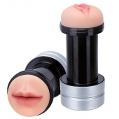 Двусторонний мастурбатор REALSTUFF 2 IN 1 HUMMER MOUTH   VAGINA - ротик и вагина - Dream Toys - в Петропавловске-Камчатском купить с доставкой