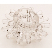 Прозрачное гелевое эрекционное кольцо с шипиками - Toyfa Basic - в Петропавловске-Камчатском купить с доставкой