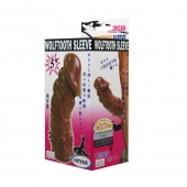 Коричневая насадка на пенис Wolftooth Sleeve - 13 см. - Baile - в Петропавловске-Камчатском купить с доставкой