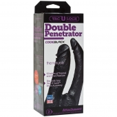 Черная насадка-фаллоимитатор для двойной стимуляции Double Penetrator - 16 см. - Doc Johnson - купить с доставкой в Петропавловске-Камчатском