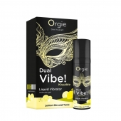 Съедобный жидкий вибратор Dual Vibe! со вкусом лимонного джина с тоником - 15 мл. - ORGIE - купить с доставкой в Петропавловске-Камчатском