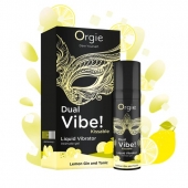 Съедобный жидкий вибратор Dual Vibe! со вкусом лимонного джина с тоником - 15 мл. - ORGIE - купить с доставкой в Петропавловске-Камчатском