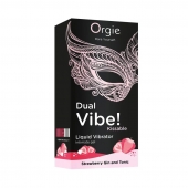 Съедобный жидкий вибратор Dual Vibe! со вкусом клубничного джина с тоником - 15 мл. - ORGIE - купить с доставкой в Петропавловске-Камчатском