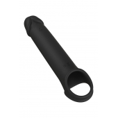 Черная насадка-удлинитель с вибрацией Vibrating Extender With Remote - Dream Toys - в Петропавловске-Камчатском купить с доставкой