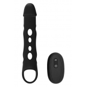 Черная насадка-удлинитель Vibrating Extender With Remote с вибрацией - Dream Toys - в Петропавловске-Камчатском купить с доставкой