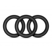 Набор из 3 черных эрекционных колец Black Small Penis Rings - Blush Novelties - в Петропавловске-Камчатском купить с доставкой