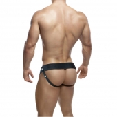 Телесный фаллопротез на черных эластичных ремнях 7 Inch Hollow Strap On - 17 см. - Blush Novelties - купить с доставкой в Петропавловске-Камчатском