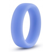 Голубое люминесцентное кольцо Silicone Glo Cock Ring - Blush Novelties - в Петропавловске-Камчатском купить с доставкой