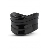 Черное эрекционное кольцо на мошонку Beef Ball Stretcher Snug - Blush Novelties - в Петропавловске-Камчатском купить с доставкой