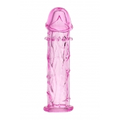 Розовая насадка фаллической формы - 12,5 см. - A-toys - в Петропавловске-Камчатском купить с доставкой