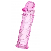 Розовая насадка фаллической формы - 12,5 см. - A-toys - в Петропавловске-Камчатском купить с доставкой