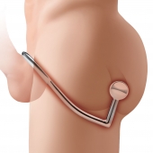 Кольцо на пенис с анальным стимулятором Stainless Steel Anal Hook   Cock Ring - BlueLine - в Петропавловске-Камчатском купить с доставкой