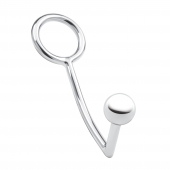 Кольцо на пенис с анальным стимулятором Stainless Steel Anal Hook   Cock Ring - BlueLine - в Петропавловске-Камчатском купить с доставкой