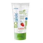 Гель-смазка на водной основе с ароматом клубники BioGlide - 80 мл. - Joy Division - купить с доставкой в Петропавловске-Камчатском