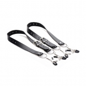 Ремни с зажимами для половых губ Spread Labia Spreader Straps with Clamps - XR Brands - купить с доставкой в Петропавловске-Камчатском