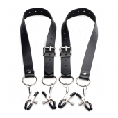 Ремни с зажимами для половых губ Spread Labia Spreader Straps with Clamps - XR Brands - купить с доставкой в Петропавловске-Камчатском
