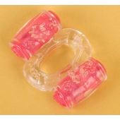 Прозрачное виброкольцо с двумя вибропульками - Toyfa Basic - в Петропавловске-Камчатском купить с доставкой