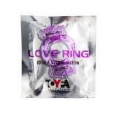 Фиолетовое виброкольцо с двумя вибропульками - Toyfa Basic - в Петропавловске-Камчатском купить с доставкой