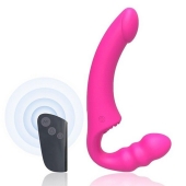 Розовый безремневой страпон Straples Strap-On Dildo - Erokay - купить с доставкой в Петропавловске-Камчатском