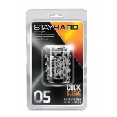Прозрачная насадка с капельками STAY HARD COCK SLEEVE 05 CLEAR - Blush Novelties - в Петропавловске-Камчатском купить с доставкой