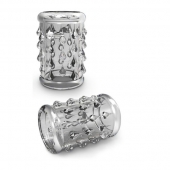 Прозрачная насадка с капельками STAY HARD COCK SLEEVE 05 CLEAR - Blush Novelties - в Петропавловске-Камчатском купить с доставкой