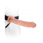 Фаллопротез телесного цвета Hollow Strap-On - 29 см. - Pipedream - купить с доставкой в Петропавловске-Камчатском