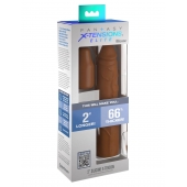 Коричневая насадка на член 2  Silicone X-tension - 20,3 см. - Pipedream - в Петропавловске-Камчатском купить с доставкой