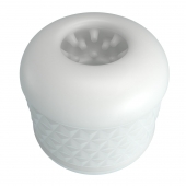 Белый сквозной мастурбатор Crystle - Baile - в Петропавловске-Камчатском купить с доставкой