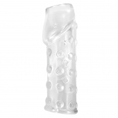 Прозрачная открытая насадка на пенис с бугорками - 19,8 см. - Baile - в Петропавловске-Камчатском купить с доставкой