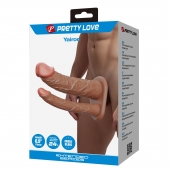 Реалистичная полая насадка на член для двойного проникновения Yairon - 17,5 см. - Baile - купить с доставкой в Петропавловске-Камчатском