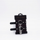 Черно-красные кожаные оковы - Crazy Handmade - купить с доставкой в Петропавловске-Камчатском