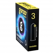 Супертонкие презервативы Ganzo Invisible - 3 шт. - Ganzo - купить с доставкой в Петропавловске-Камчатском