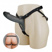 Черный полый мужской страпон London - 16,8 см. - Baile - купить с доставкой в Петропавловске-Камчатском