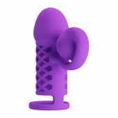 Фиолетовая вибронасадка с клиторальным отростком Harden - Baile - в Петропавловске-Камчатском купить с доставкой