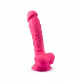 Розовый вибратор-реалистик SILEXD Model 1 8  с пультом ДУ - 20 см. - Adrien Lastic