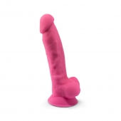 Розовый люминесцентный фаллоимиатор SILEXD Model 1 7  - 17,6 см. - Adrien Lastic