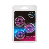 Набор из 3 лиловых эрекционных колец различной формы - Erowoman-Eroman - в Петропавловске-Камчатском купить с доставкой