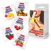Набор из 5 саше съедобных смазок Tutti-Frutti - Биоритм - купить с доставкой в Петропавловске-Камчатском