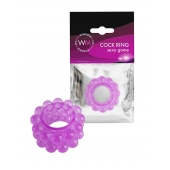 Лиловое эрекционное кольцо с 2 рядами стимулирующих шариков - Erowoman-Eroman - в Петропавловске-Камчатском купить с доставкой