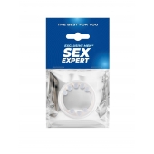 Эрекционное кольцо со стимулирующими шариками сверху и снизу - Sex Expert - в Петропавловске-Камчатском купить с доставкой