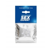 Прозрачное эластичное эрекционное кольцо с 6 шариками - Sex Expert - в Петропавловске-Камчатском купить с доставкой