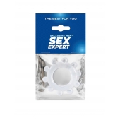 Прозрачное эрекционное кольцо со стимулирующими шариками - Sex Expert - в Петропавловске-Камчатском купить с доставкой