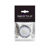 Эластичное эрекционное колечко с черными «ресничками» - Sextaz - в Петропавловске-Камчатском купить с доставкой
