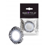 Эластичное эрекционное колечко с черными «ресничками» - Sextaz - в Петропавловске-Камчатском купить с доставкой