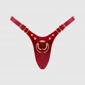 Красный пояс для фиксации насадок Strap-On-Me Leatherette Harness Fabulous - Strap-on-me - купить с доставкой в Петропавловске-Камчатском