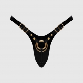 Черный пояс для фиксации насадок Strap-On-Me Leatherette Harness Fabulous - Strap-on-me - купить с доставкой в Петропавловске-Камчатском