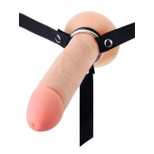 Мужской полый страпон на регулируемых ремешках - 22 см. - Sex Expert - купить с доставкой в Петропавловске-Камчатском